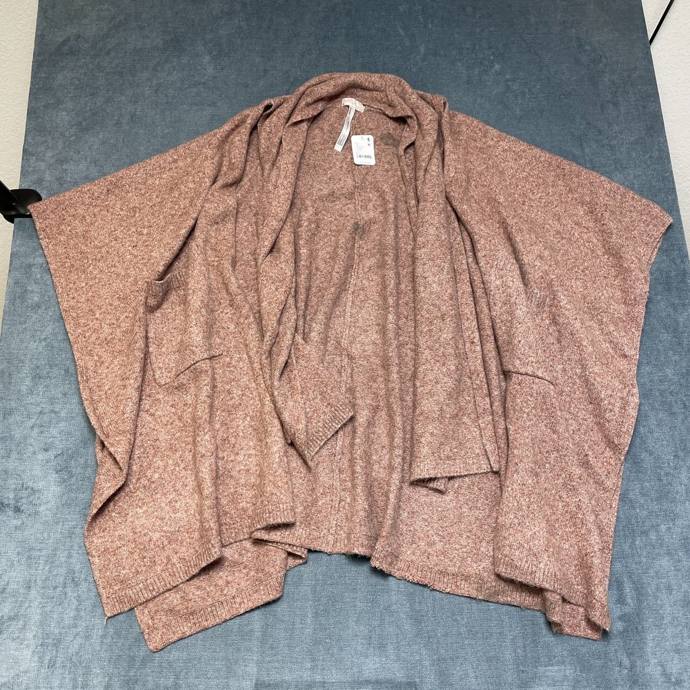 Free People Oversized Poncho Cardigan Sweater Womens All Marled Rust Open Front